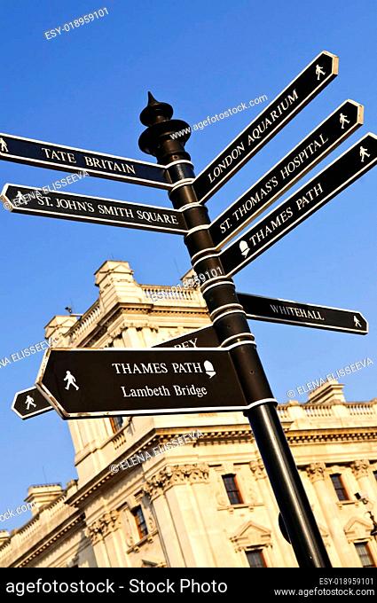 Signpost in London
