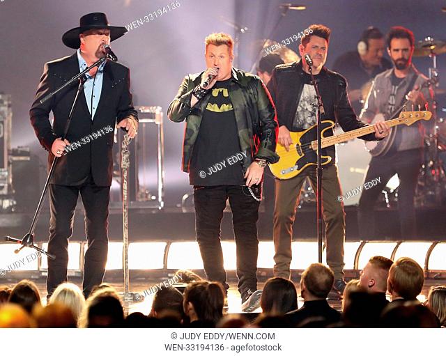 51st CMA Awards Show at Bridgestone Arena Featuring: Dierks Bentley, Rascal Flatts, Eddie Montgomery Where: Nashville, Tennessee