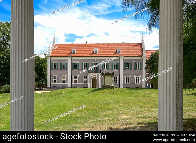 13 August 2023, Saxony-Anhalt, Wörlitz: The House of the Princess in the Garden Kingdom of Wörlitz Park. After extensive construction and renovation work