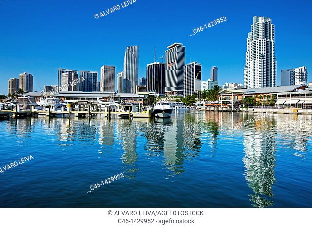 Bayside Market Place, marina and downtown, Miami, Florida, United States of America, USA