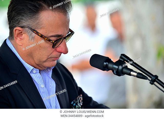 attends a street designation ceremony for actor Julio Oscar Mechoso at SW 20th Street & SW 19th Avenue Miami, FL on June 25, 2018