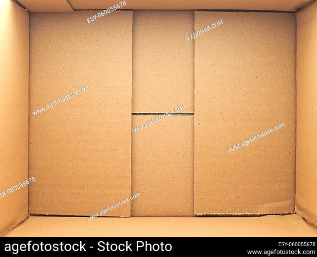 brown corrugated cardboard box useful as a background