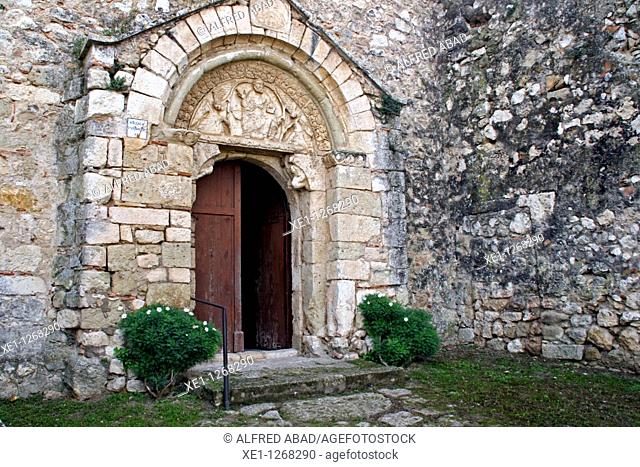 Sant Sebastia dels Gorgs monastery, romanesque, el Penedes, Catalonia, Spain