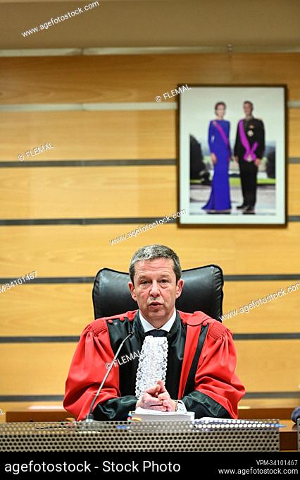 Olivier Warnon, chairman of the court, pictured during the constitution for the assizes trial of Philippe Lemaire, before the Assize Court of Luxembourg...