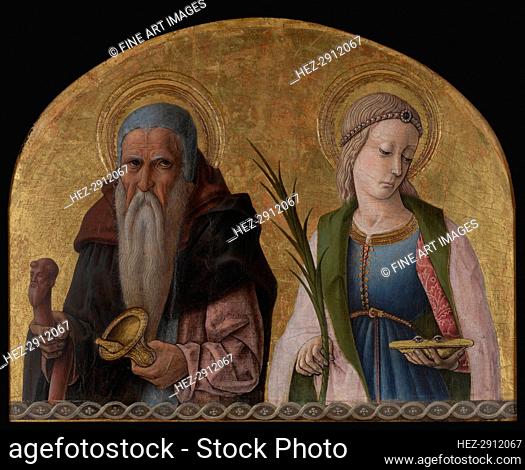 Saints Antony the Hermit and Lucy , ca 1470. Creator: Crivelli, Carlo (c. 1435-c. 1495)