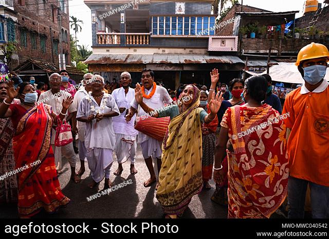 The Ratha Yatra festival was celebrated inside the temple in Tehatta, in accordance with the administration rules for precautions against the coronavirus