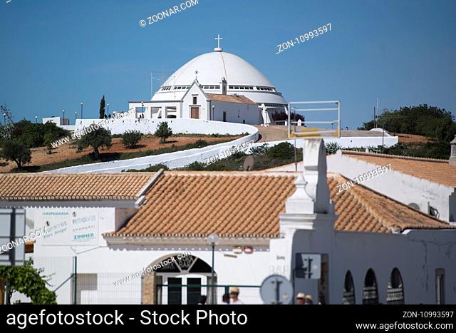 the church of Santuario de nossa senhora de piedade in the town of Loule at the Algarve of Portugal in Europe