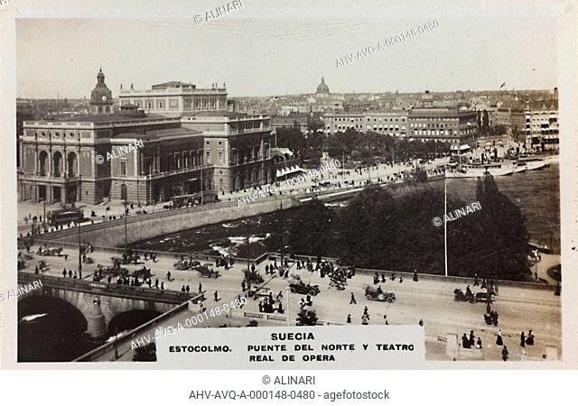 North Bridge and the Royal Opera, Stockholm, shot 1900-1910 ca