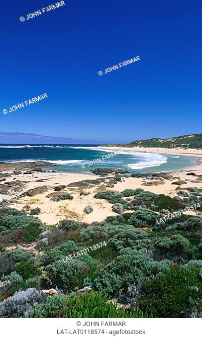On the estuary of the Margaret River when it meets the sea, there are wide expanses of surfing beach