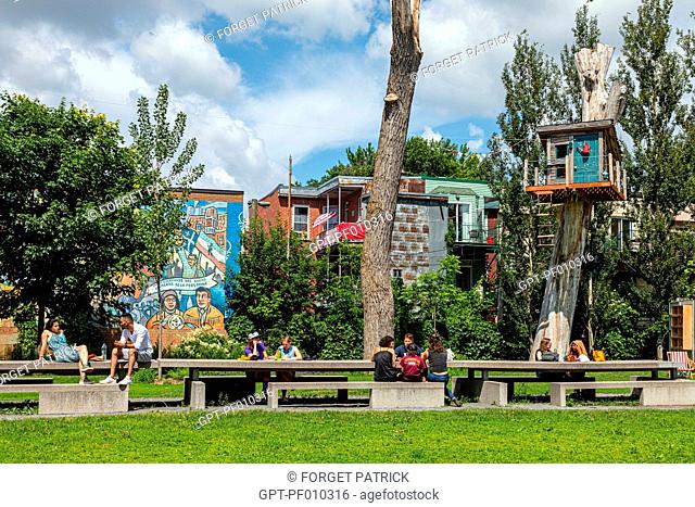 COMPAGNONS DE ST-LAURENT PARK, A SPACE FOR CULTURAL FESTIVALS, PLATEAU MONT-ROYAL, MONTREAL, QUEBEC, CANADA