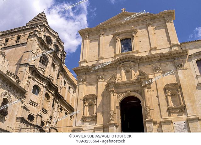 Church of San Francesco all'Immacolata and Monastery of Santissimo Salvatore, Noto, Siracusa, Sicily, Italy