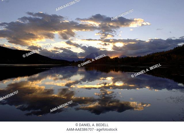 Clouds, Sky & Mount Moran, Grand Tetons NP, WY, September, digital capture