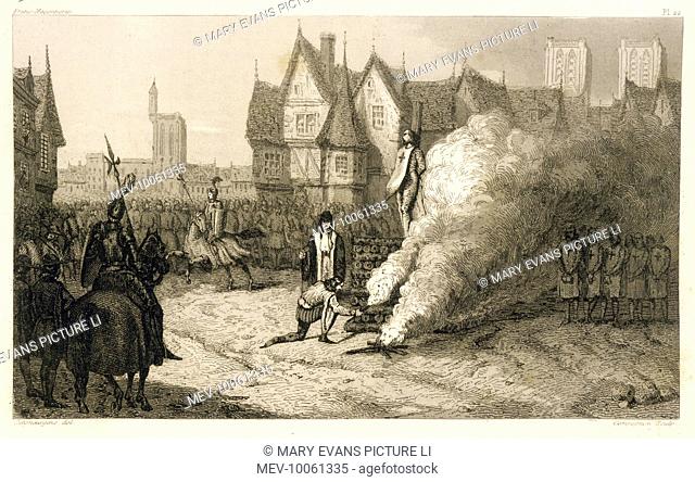 Jacques de Molay, last Grand- Master of the order, is burned alive at Paris by order of the king, the climax of the hideous persecution which destroyed the...