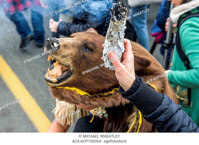 Anti Kinder Morgan Pipeline Protest Rally and March, Vancouver, British Columbia, Canada