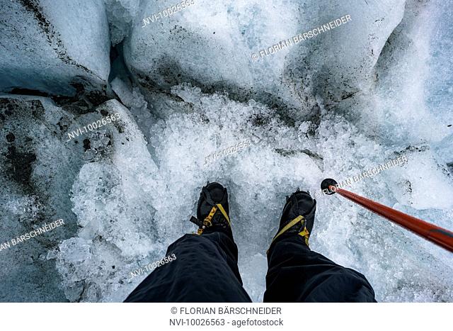 Spikes in the ice of Franz Josef Glacier, New Zealand