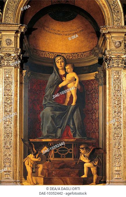 Madonna Enthroned, by Giovanni Bellini, known as Giambellino (ca 1430-1516). Santa Maria Gloriosa dei Frari, Venice