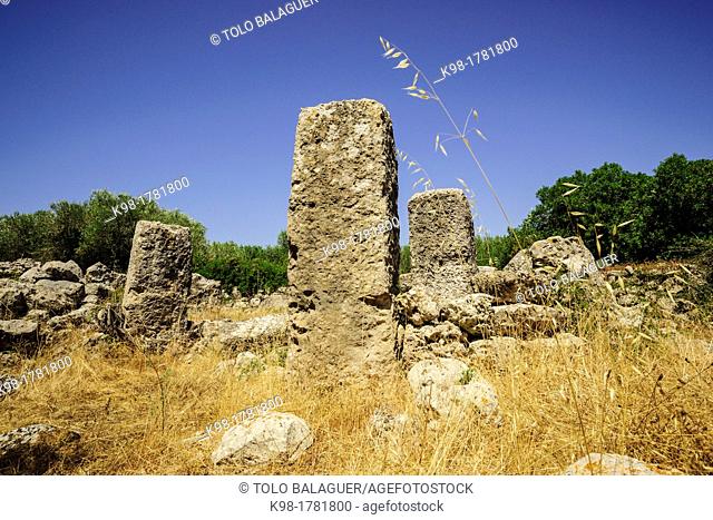 historic site Biniaiet, or San Vicenç D Alcaidús, postalayótica time, 550-123 b. C., Mahon Menorca, Balearic Islands, Spain