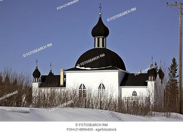 orthodox, winter, manitoba, church, ukranian