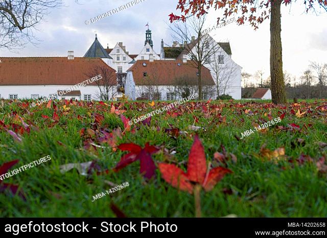 The park of Schloss Glücksburg in autumn, Glücksburg, Germany