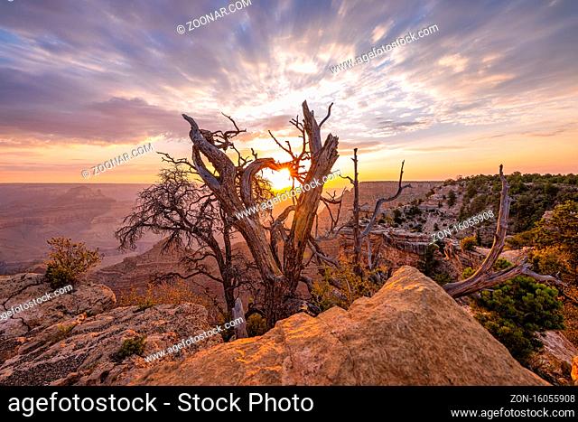 A beautiful sunrise at the Grand Canyon, Arizona, USA
