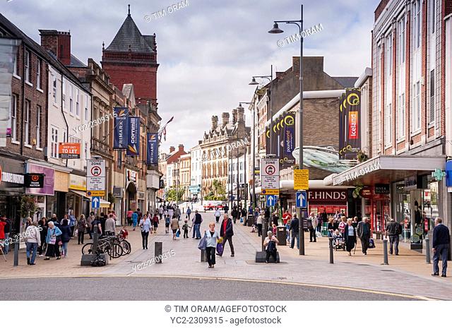 The town centre of Darlington , County Durham , England , Britain , Uk