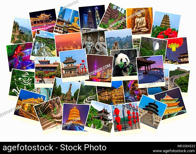 Collage of China images (my photos) - travel and architecture background