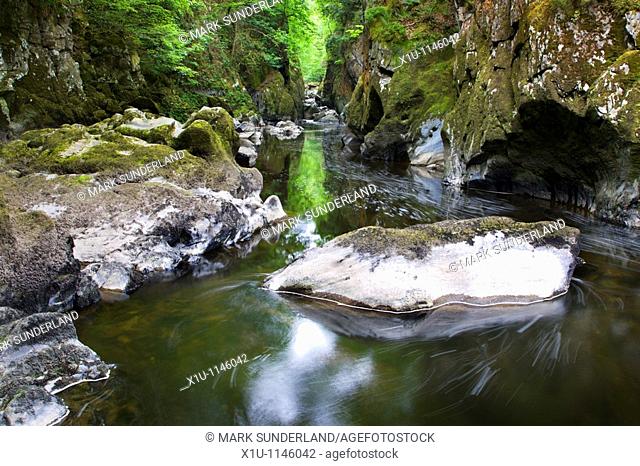 Fairy Glen in Spring Betws y Coed Snowdonia Wales