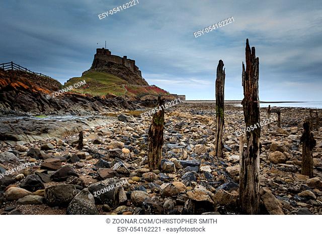 View of Lindisfarne Castle, holy island, northumberland