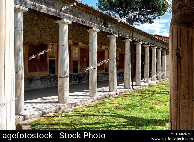 Stabia, Italy, Archaeological excavations of villa S. Marco in Stabia, Southern Italy