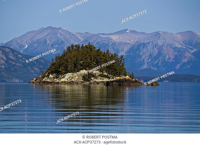Island in Atlin Lake, Atlin Provincial Park, Atlin, British Columbia, Canada