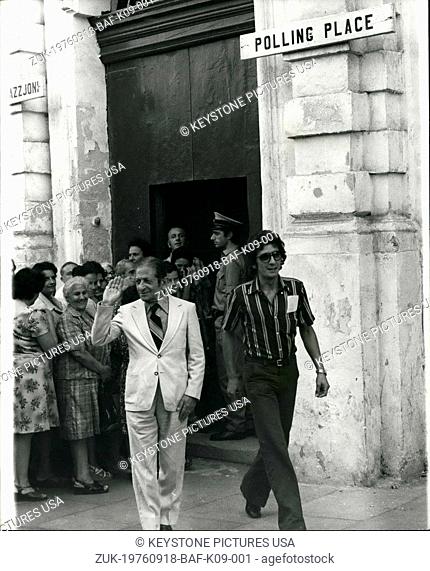 Sep. 18, 1976 - Malta's Population Go To The Polis In The Island's Crucial Election: There was a massive turn-out as voters went to the polls yesterday in Malta...
