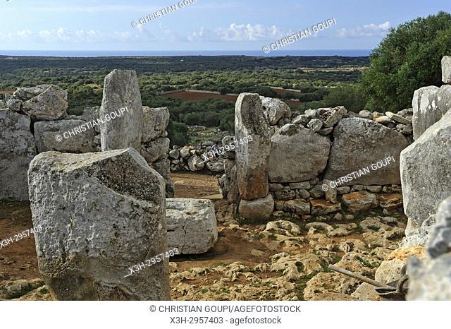 Torre d'en Galmes a Talayotic site on the island of Menorca, Balearic Islands, Spain, Europe