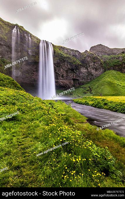 Seljalandsfoss, waterfall, Iceland, south Iceland