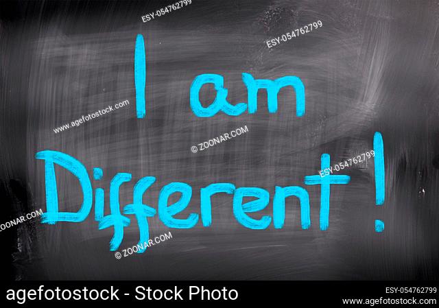 I Am Different Concept