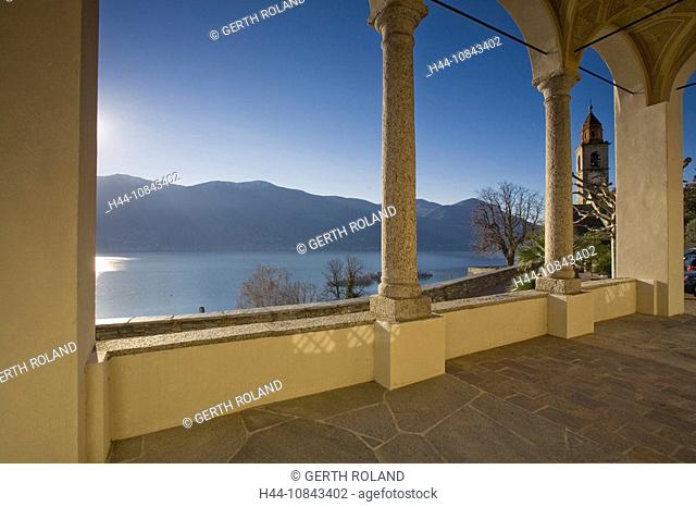 Switzerland, Europe, Ronco, Architecture, Chapel, Church, Lake Maggiore, Canton Ticino, Water, Landscape, Nature, Scen