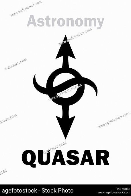 Astrology Alphabet: QUASAR, enigmatic supermassive brightest object of the Relict radiation of distant galaxies in The Universe
