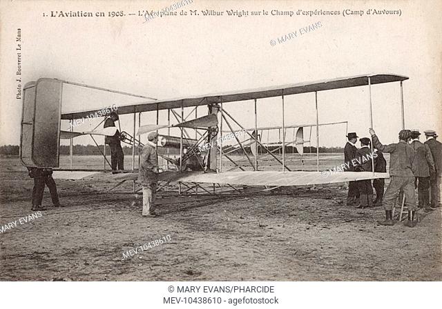 Aviation in 1908, the aeroplane of M. Wilbur Wright