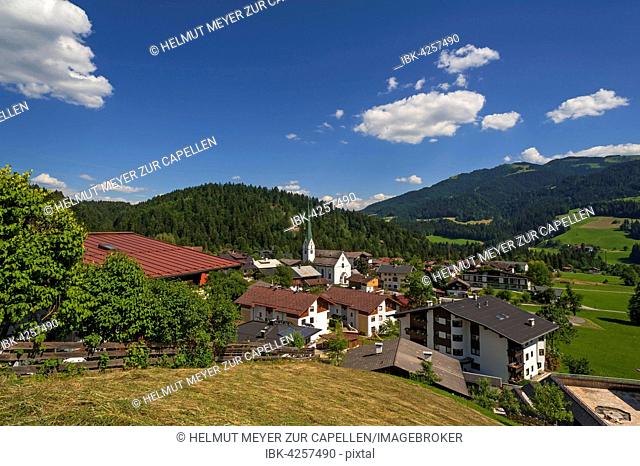 View of Scheffau am Wilden Kaiser, Tyrol, Austria