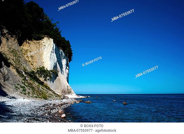 Baltic Sea, island of Rügen, chalk cliffs near Sassnitz