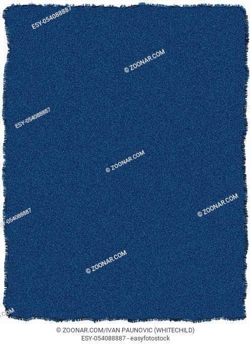 Blue jeans patch on letter size paper