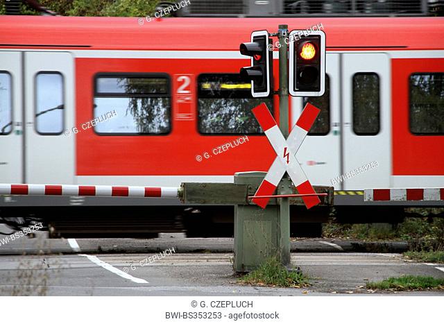 urban train crossing, Germany