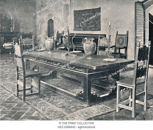 'Interior, Palazzo Davanzati - With 15th Century Table from Parma or Modena District', 1928. Artist: Unknown