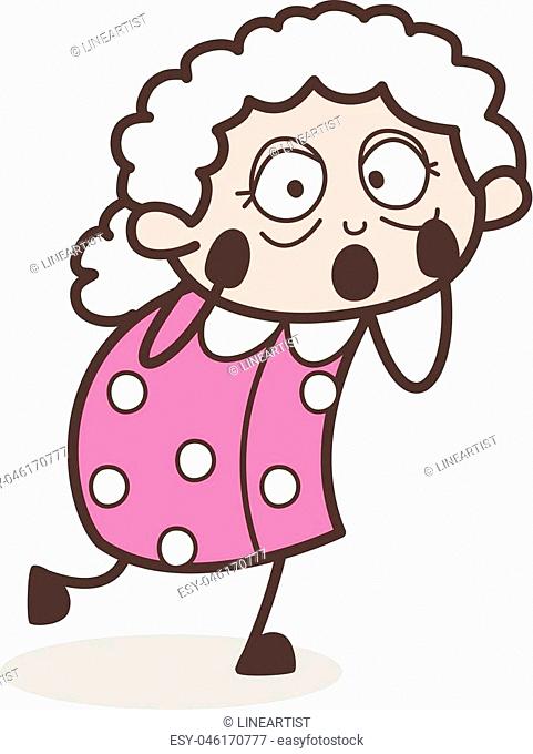 Cartoon Old Granny Having Pain in Waist Vector Illustration, Stock Vector,  Vector And Low Budget Royalty Free Image. Pic. ESY-051071482 | agefotostock