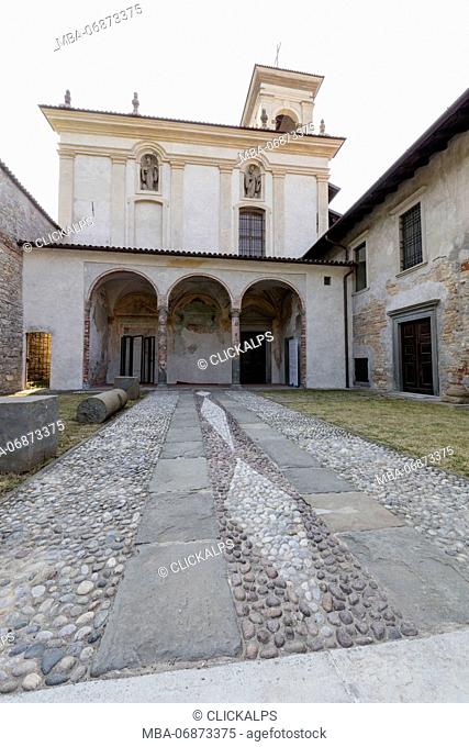 The Romanesque style of church of Santo Sepolcro, monastery of Astino, Longuelo, province of Bergamo, Lombardy, Italy, Europe