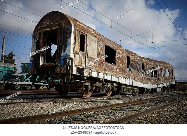 Abandoned train car