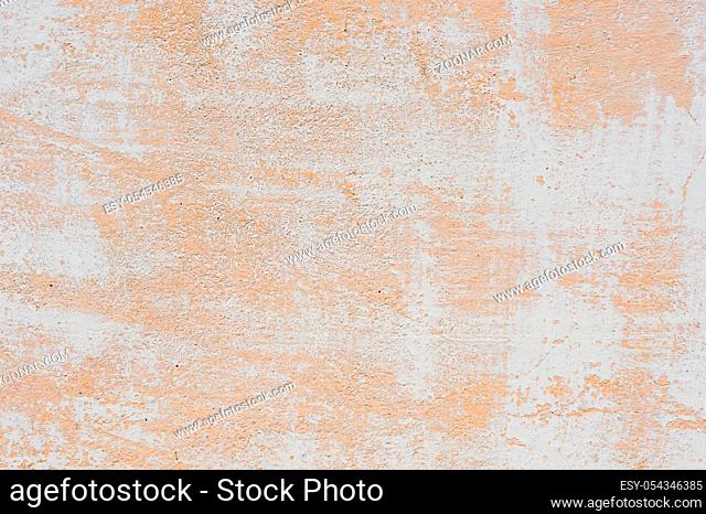 beige-white Textured background of multi-layer flaking paint on the wall. Grunge texture with a deep pattern