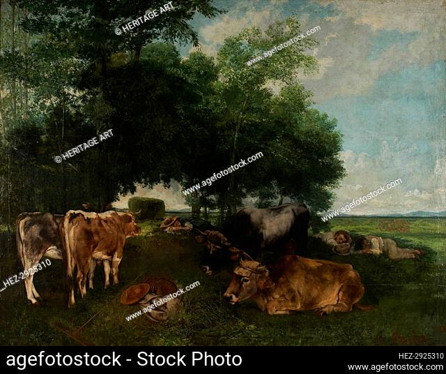 La sieste pendant la saison des foins, between 1867 and 1868. Creator: Gustave Courbet