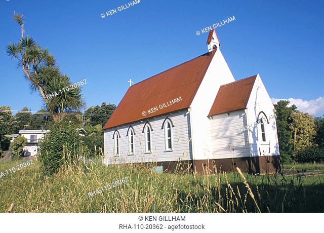 Historic Maori Anglican church dating from 1886, Thames, Coromandel Peinsula, South Auckland, North Island, New Zealand, Pacific