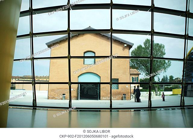 Museum Enzo Ferrari in Modena, Italy on May 27, 2012 Ferrari museum was designed by Czech-born architect Jan Kaplicky A museum is dedicated to the life and...