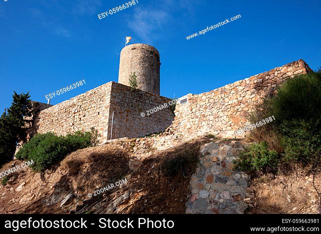 Castle of Sant Joan (Saint John) in Blanes, Spain, fortification dating back to 11th century